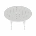 thumbnail image 6 of WestinTrends Malibu Patio Dining Table, All Weather Poly Lumber Adirondack 47" Trestle Round Outdoor Table with Umbrella Hole, White, 6 of 7