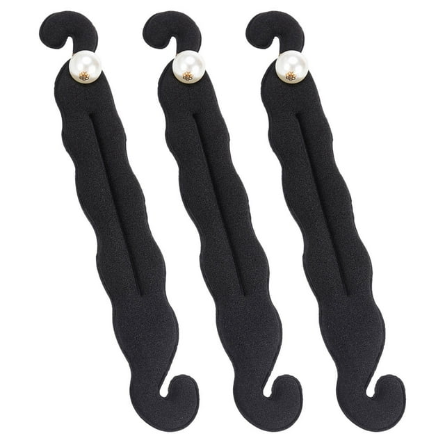 3 uds. Para hacer moños franceses, elegante soporte para el cabello, esponja para hacer rosquillas, accesorios para el cabello con perlas