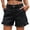 Black, variant on Summer High Waist Women Casual Jeans Denim Pants Ruffle Shorts