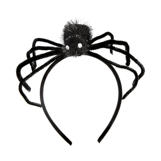 Tocado de disfraz, accesorios para peinar el cabello, diadema de Halloween para festivales elegantes Araña negra