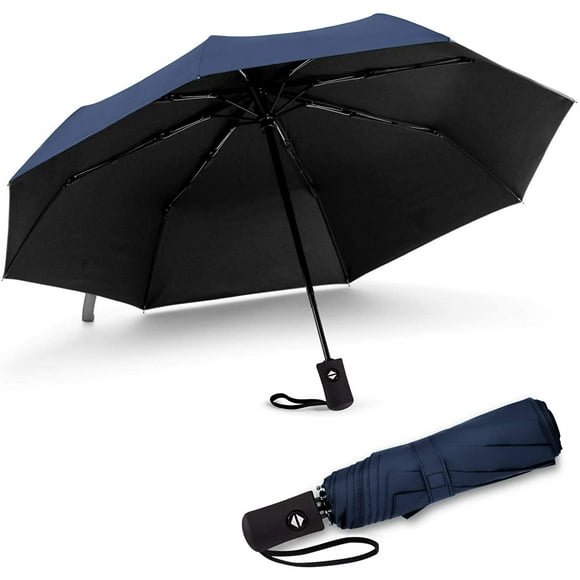 Umbrella pocket umbrella stormproof Up to 140 km / h, JIGUOOR windproof storm pocket umbrella, automatic open-close pocket umbrella, compact folding travel golf umbrella Umbrella Windproof