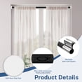 thumbnail image 2 of 39-122" One-Push Spring Tension Rod, No Drill Adjustable Curtain Rod, 28mm Diameter Heavy Duty Rustproof Carbon Steel Rod for Patio, Outdoor, Bathroom, Black, 2 of 8