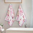 thumbnail image 3 of Watercolor Valentine Gnome Hand Towels for Bathroom, Cute Pink Dwarf Heart Kitchen Towel Set of 2 Ultra Soft and Highly Absorbent Decorative Fingertip Face Bath Towels for Spa & Hotel, 28.3"x14.4", 3 of 4