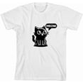 thumbnail image 3 of Black Chibi Cat Youth White Crew Neck Short Sleeve Tee-XXL, 3 of 4