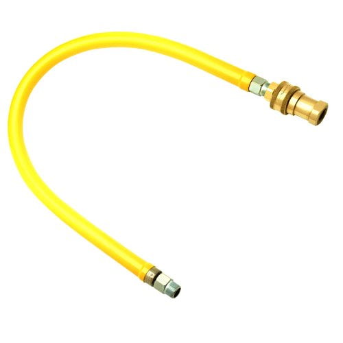 T/&S Brass HG-2E-72 Gas Hose with Free Spin Fittings 1-Inch Npt and 72-Inch Long