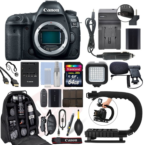 Canon EOS 5D Mark IV 30.4MP Full Frame 4K DSLR Camera Body + 64GB