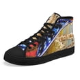 thumbnail image 6 of Giraffes American High Top Canvas Shoes Sneakers Black Size 7, 6 of 7