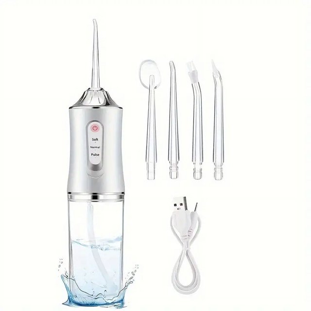 Electric water flosser, smart chip precisely controls pressure, 360-degree rotating nozzle, oral irrigator, deep cleaning of teeth and gums, optional coral pink and mint green, Father's Day gift