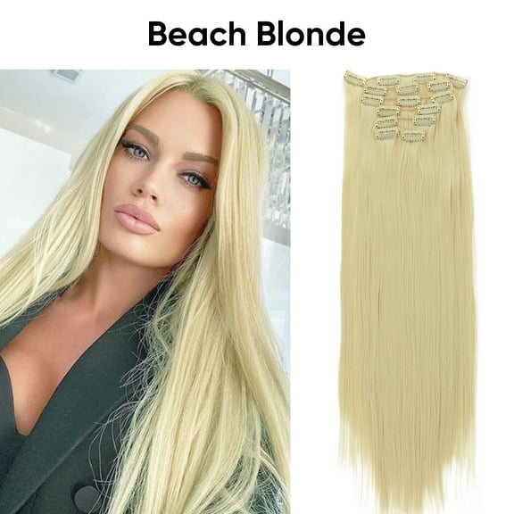Namzi Long Hair Extensions 55cm/22in Beach Blonde - 1 Pcs Matte High-Temperature Fiber Hair Extensions, Perfect for Ideal for Women's Hairstyle Enhancement