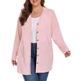 thumbnail image 4 of Cueply Women's Plus Size Cardigan Long Sleeve Lightweight Sheer Open Front Knited Cardigan 1X-4X, 4 of 8