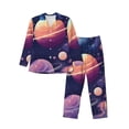 thumbnail image 1 of Fotbe Planet Pastel Galaxy Pijama de Hombre con Estampado de Manga Larga, Conjunto de 2 Piezas, Ropa de Dormir Suave y Cómoda con Bolsillos-XX-Large, 1 of 7