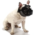 thumbnail image 1 of Bozal Corto Bozal para Perro Bozal De Bulldog De Malla Transpirable Ajustable para Morder Masticar Ladrar Máscara De Perro XXS Negro, 1 of 5