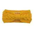 thumbnail image 1 of Sonducket Diademas de ganchillo invierno elástico de punto de punto ancho cálido grueso Universal calentador de orejas diadema regalos para mujeres Accesorio para el cabello Amarillo Sonducket AP009571-16B, 1 of 6