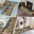 thumbnail image 6 of Sunflowers Rustic Area Rugs 2x6 for Kitchen Runner Rug, Spring Summer Pastoral Flowers Black Non Slip Washable Rug Runner, Low Pile Indoor Floor Carpet Mat Bathroom Rugs for Bedroom, Kids Room, 6 of 9