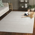 thumbnail image 3 of SAFAVIEH Whisper Timotha Striped Area Rug, Ivory/Taupe, 6'7" x 6'7" Square, 3 of 8