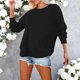 thumbnail image 2 of RKSTN Women's Long Sleeve Shirt Tops Oversized Crewneck Side Split Pullover T Shirt Top Womens Casual Solid Plus Size Raglan Relaxed Fits Loose Comfy Tee Shirt Fall Spring Clothes, 2 of 8