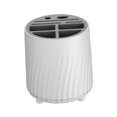 thumbnail image 4 of Abbracc Utensil Holder Cutlery Rack Storage with Removable Drain Tray Countertop Utensil white gray, 4 of 8