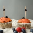 thumbnail image 4 of BambooMN Halloween Colors Food and Drinks Picks Skewers Cupcake Toppers Party Supplies - Black, Orange Ball End Biodegradable Bamboo - 4.7" - 1000 Pieces, 4 of 4