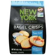 New York Style Sea Salt Bagel Crisps, Bagel Chips, 6 oz