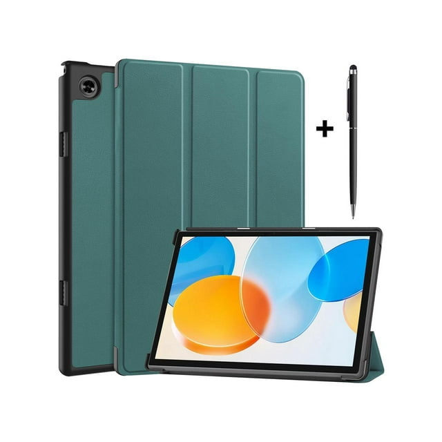 Case for Teclast M40 / M40 Pro / P20S / P20HD, Tri fold Slim Lightweight Hard Shell Smart Protective Cover with Multi-Angle Stand, Universal Stylus Pen