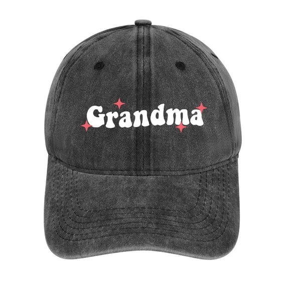 Grandma Charcoal Baseball Cap for Men Women, Adjustable Snapback Hats Cotton Hat