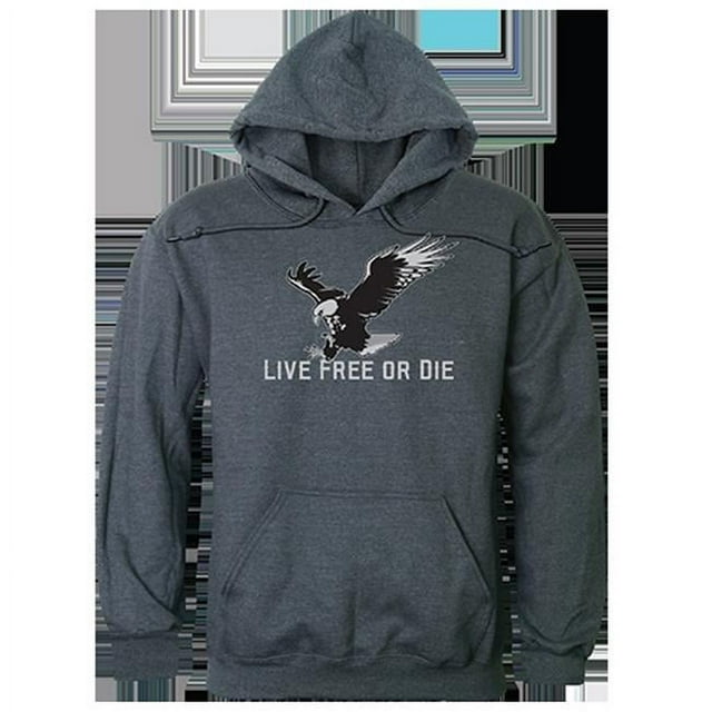 Rapid Dominance TS4-793-HCH-03 Sweat à Capuche Graphique Live Free, Charbon Chiné - Large