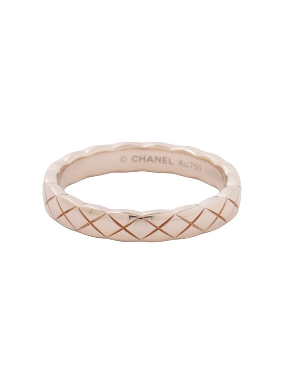 Pre-Owned Chanel Coco Crush Collection Mini Ring, 18K Pink Gold, Ring Size 53, J11785. (CHANEL...