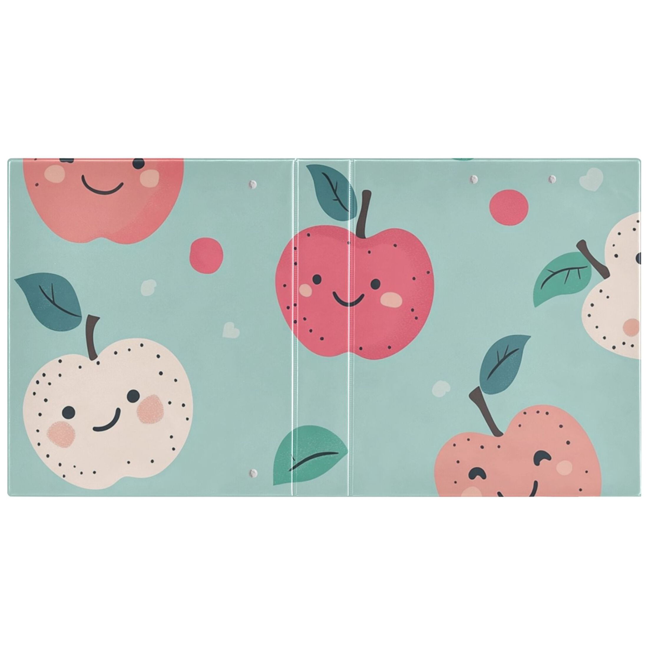 Smile Apples 3 Ring Binders 1.5 inch Hardcover File Folders with Interior Pockets A4 Size Organizer for School Office Hospital