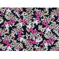 thumbnail image 2 of Zelouf Lush Knit Print  , Sewing, DIY, Crafts Fabric by the Yard, 431 Navy/fuchsia, 10 Yard, 2 of 2