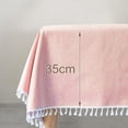 thumbnail image 5 of Unique Bargains Wrinkle Free Tablecloths for Holiday Camping Parties Pink 86.61"x55.12", 5 of 5