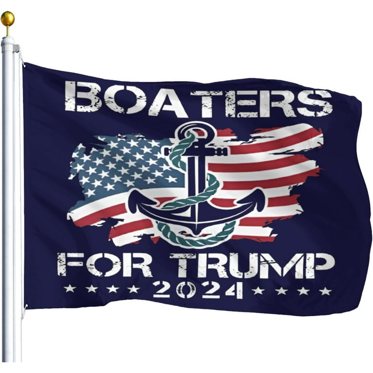 Boaters For Trump 2024 Flags For Room Teen Trippy Tapestry For College Dorm Outdoor Indoor Decoration For Garden Walmart