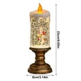 thumbnail image 4 of Christmas Decorations-LED Candle Christmas Flameless Candle Battery Operated Flickering Candle False Column Candle Snow Fluttering for Christmas (200ml), 4 of 5