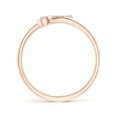 thumbnail image 2 of ANGARA Natural Capital "J" Diamond Initial Ring with Bezel-Set Amethyst in 14K Rose Gold for Women (Size-2.5mm) | February Birthstone, Anniversary, Jewelry Gift for Women | Natural Amethyst Ring, 2 of 8