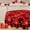 Valentines Day Paw, variant on Valentines Day Dog Paw Prints Round Tablecloth 60 x 60 Inch, Red Love Hearts Bone Decorative Table Cloth Dining Table Cover, Anniversary Wedding Dinner Party Picnic Decoration