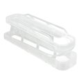 thumbnail image 2 of Rolling Egg Dispenser 2 Tier Space Saving Automatic Roll Down Egg Holder for Refrigerator Countertop Transparent, 2 of 10