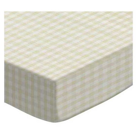 Sheet World Sheetworld Fitted Youth Bed Sheet - Cream Gingham Jersey