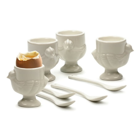 Egg Bowl - RSVP 8 Piece Egg Cup & Spoon Set