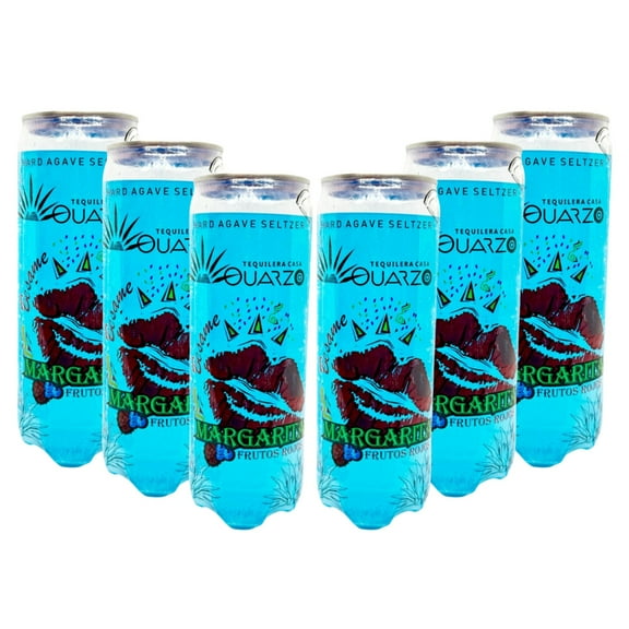Six Pack Bebida Quarzo Seltzer Margarita Frutos Rojos Lata 355 Ml Quarzo Bebida Alcohólica Preparada