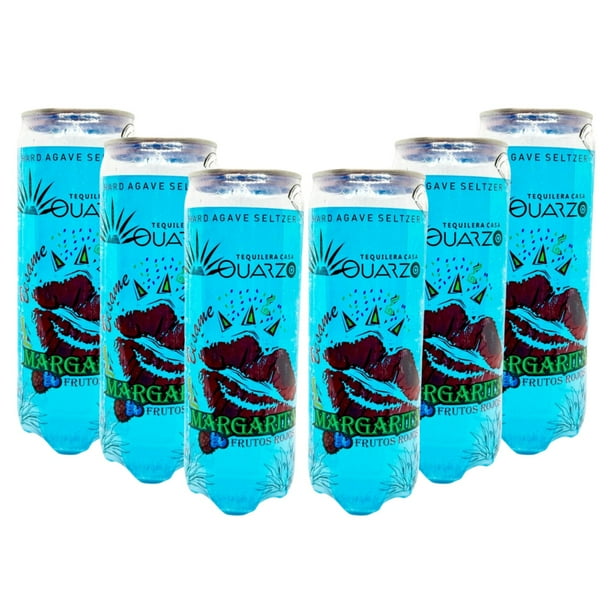Six Pack Bebida Quarzo Seltzer Margarita Frutos Rojos Lata 355 Ml Quarzo Bebida Alcohólica Preparada