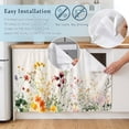 thumbnail image 5 of Beige Floral Spring Cabinet Curtain 32"Wx55"L, Dustproof Pantry Door Curtain with Self Adhesive Tape, Vintage Farmhouse Flowers Tall Storage Cover Privacy Drape for Bathroom Kitchen Laundry Room, 5 of 9