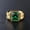 Green, variant on Jewelry Golden Dragon And Phoenix Gemstone Titanium Steel Ring