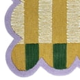 thumbnail image 2 of Artcore Matilda Hand Tufted Plaid Wool Area Rug with Scalloped Border, Cotton Backing, Indoor Rug for Living Room & Bedroom, 9 x 12 ft, 2 of 5