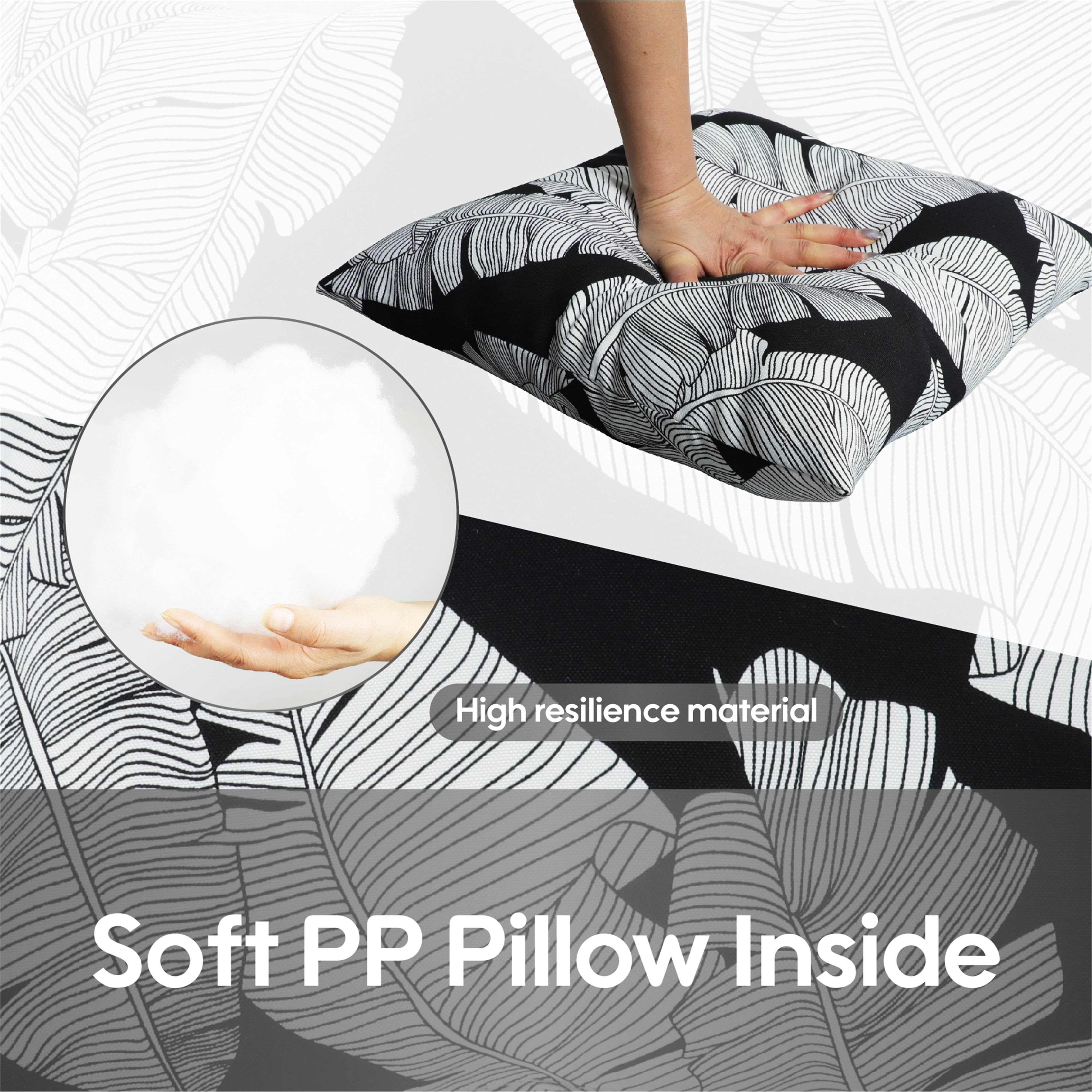 SDJPOI 2 Pack Outdoor Throw Pillows, 18x18 Inch Waterproof & Fade-Resistant Patio Cushions, Soft Decorative Pillows for Home, Garden