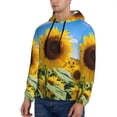 thumbnail image 3 of Fotbe Men's Hoodie with Sky Golden Sunflower Field B Pattern - Kangaroo Pocket Pullover Hooded Sweatshirt, Perfect for Daily Wear, Travel, and Home-XX-Large, 3 of 7