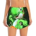 thumbnail image 4 of Lsque Mario Printed Women's Running Shorts with Liner Pockets,Elastic Quick Dry Workout Athletic Gym Yoga Shorts,Womens High Waist Shorts-Medium, 4 of 9