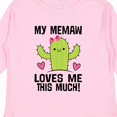 thumbnail image 4 of Inktastic My Memaw Loves Me Cactus Grandchild Girls Long Sleeve Toddler T-Shirt, 4 of 5