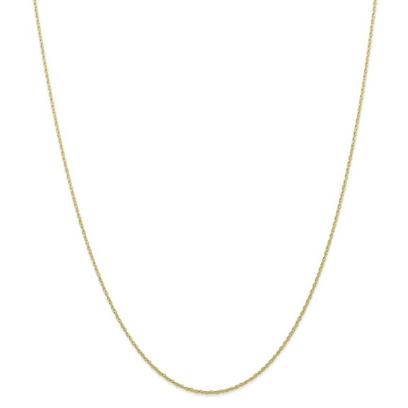 10k Yellow Gold Carded Cable Rope Chain Necklace - .6 Grams - 20 Inch - 0.7mm - Spring Ring