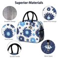 thumbnail image 4 of Obrewu Blue Pioneer Flower Lunch Bag for Adult, Insulated, Leakproof, Oxford Cloth, 4 of 7