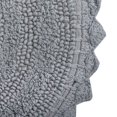 thumbnail image 2 of Alfombra de baño DII Crochet Collection reversible pequeña ovalada gris, 2 of 7