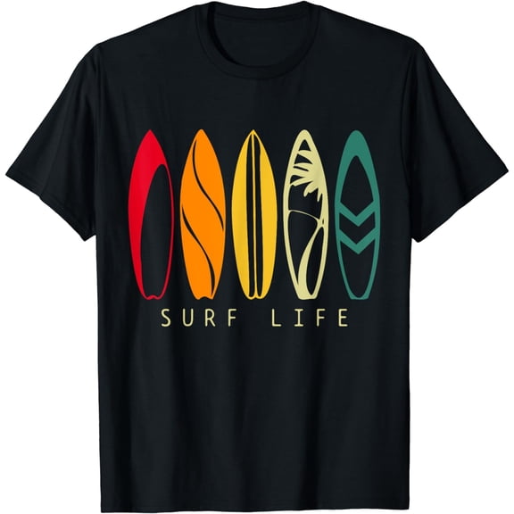 Surf Life Vintage Surfing Retro Surf Board Surfer T-Shirt